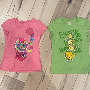 Justice Pink and Green Fun Graphic Tees